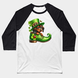 Dachshund Dog Shoes For Patricks Day Baseball T-Shirt